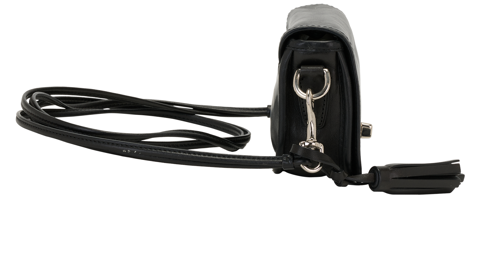 Vintage Penny Crossbody, &pound;90, Handbags, Black, Leather, Side view